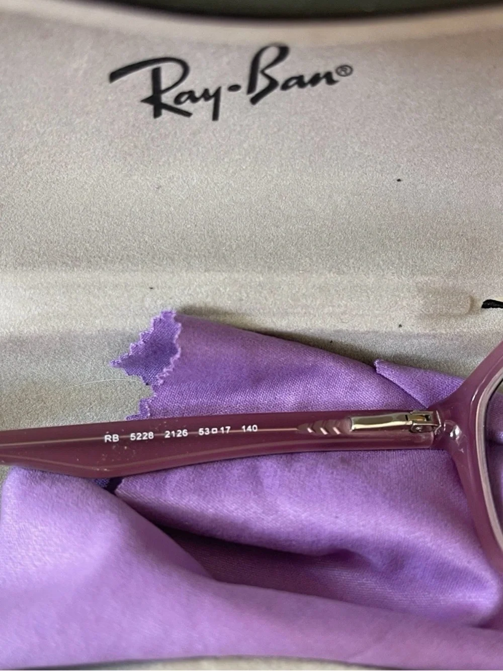 RAY-BAN Eyeglass Frames Full Rim RB 5228 2126 BROWN PINK AUTHENTIC CASE INCLUDED